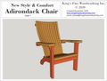Classic Adirondack Chair, New Comfort Design 3-D Plans